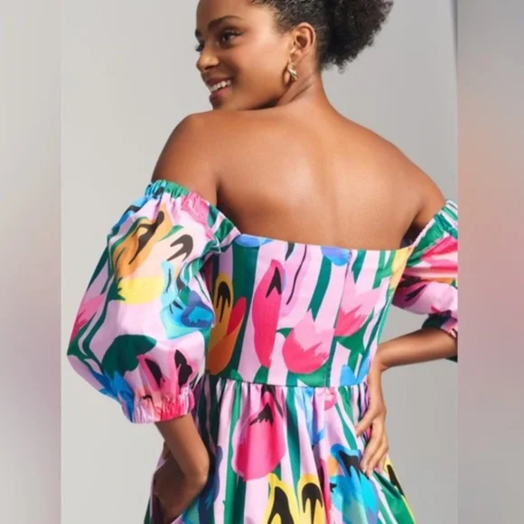 NWT Anthro Hutch Off the Shoulder Romper - Picture 3 of 6